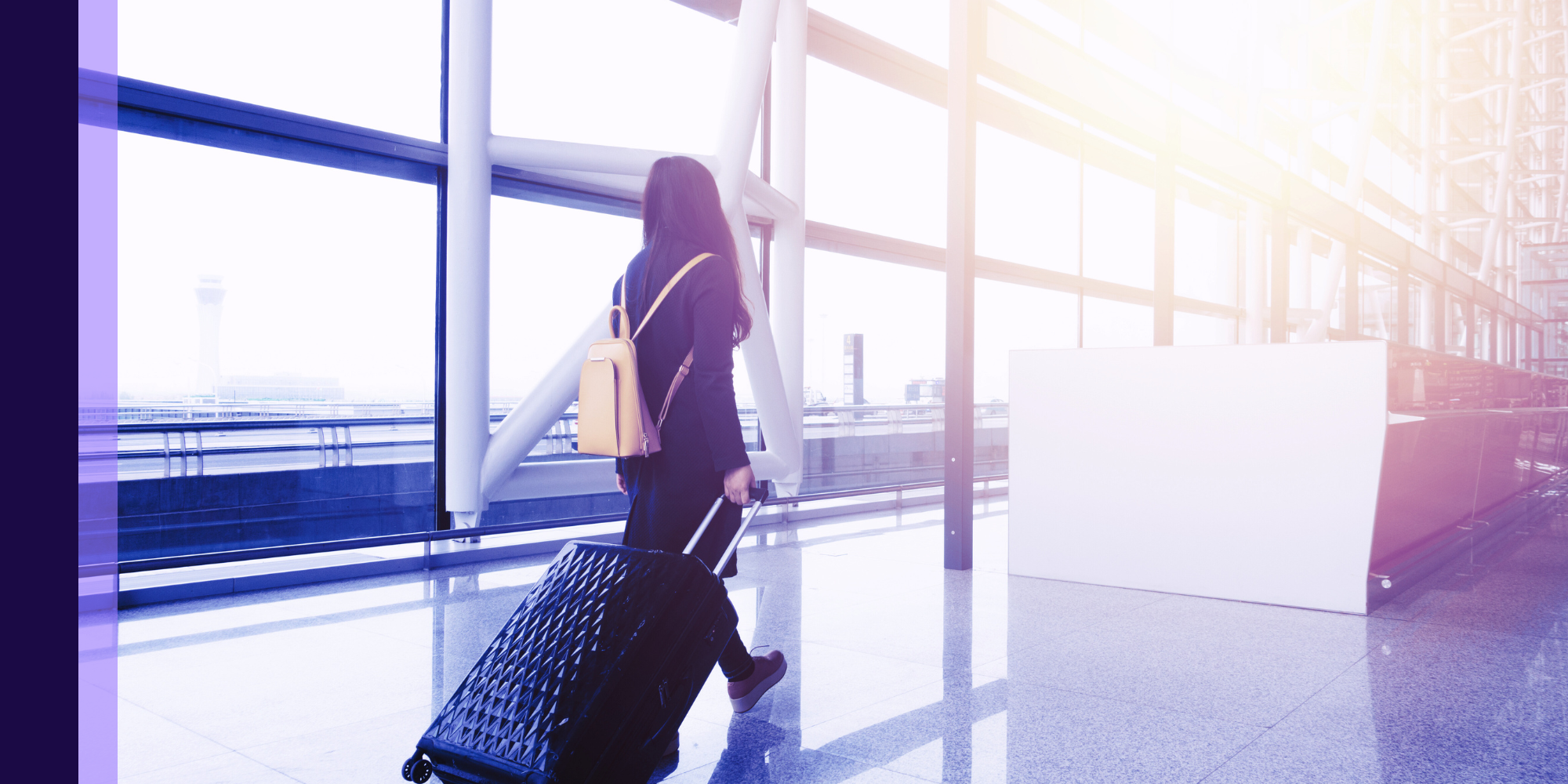 Physical Therapist traveling in airport