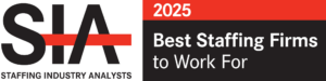 2025 SIA best Staffing Firm to Work For award